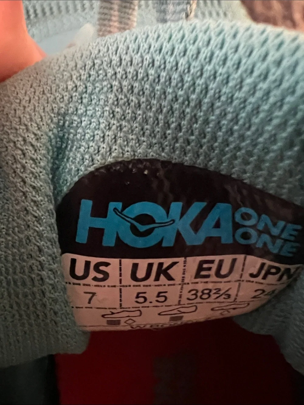 Hoka One One Women's Light Teal Athletic Running Shoes
